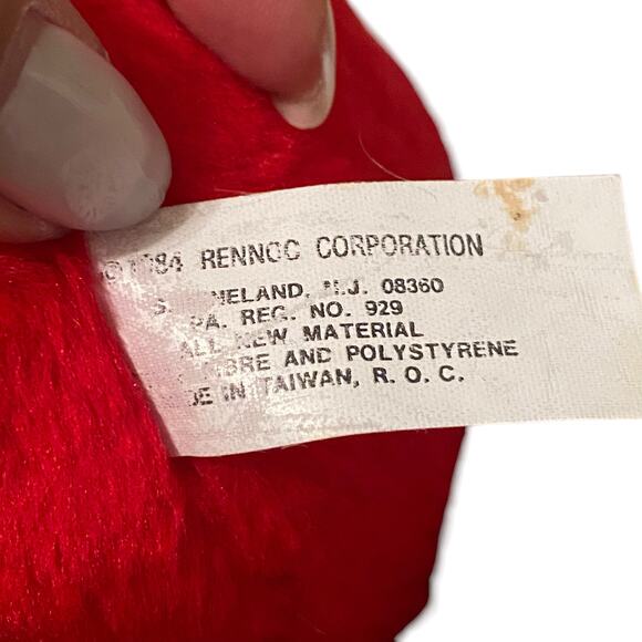 Vintage 1984 RENNOC Santa Claus with Rubber Face Stuffed Plush Gnome Christmas - Picture 6 of 7